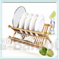 New Product for 2015 Moso Bamboo Folding Dish Rack/Drainer
